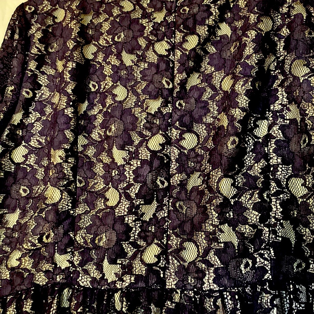 French Connection Navy Blue Lace Dress - Picture 6 of 15